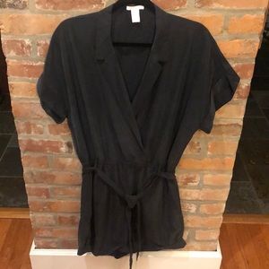 Black H&M shorts romper with pockets